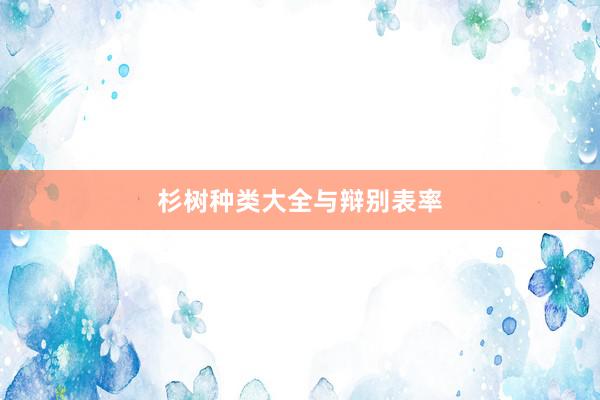 杉树种类大全与辩别表率